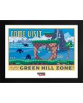 Αφίσα με κορνίζα  GB eye Games: Sonic the Hedgehog - Green Hill Zone - 1t