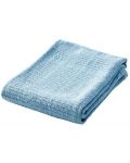 Πλεκτή βαμβακερή κουβέρτα Baby Dan - Dusty Blue, 75 x 100 cm - 2t