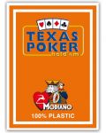 Πλαστικές κάρτες πόκερ Texas Poker - πορτοκαλί πλάτη - 1t