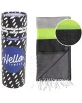 Πετσέτα θαλάσσης σε κουτί Hello Towels - Neon, 100 х 180 cm,100% βαμβάκι, πράσινο-μαύρο - 1t