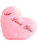 Λούτρινη καρδιά  Tea Toys - με φωτάκια, ροζ, 30 εκ - 1t