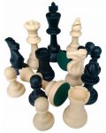 Πλαστικά πιόνια σκακιού με τσόχα Manopoulos, 95 mm - 1t