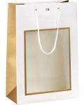 Τσάντα δώρου Giftpack - 20 x 10 x 29 cm, λευκό και μέλι - 1t