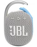Φορητό ηχείο JBL - Clip 4 Eco, λευκό/ασημί - 1t