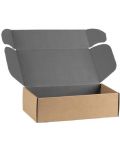 Κουτί δώρου  Giftpack - 33 x 18.5 x 9.5 cm, κραφτ και γκρι - 4t