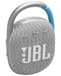 Φορητό ηχείο JBL - Clip 4 Eco, λευκό/ασημί - 3t