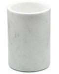 Θήκη για οδοντόβουρτσα Wenko - Onyx, 7 х 12.5 cm, λευκό μάρμαρο - 1t