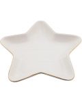 Πιάτο πορσελάνης  HIT - Звезда, 18 cm, λευκό με χρυσό - 1t