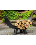 Βάση αποθήκευσης ξύλων Cook King - Mila, 70 х 44 cm, μαύρο - 3t