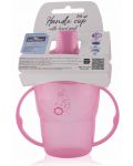 Κύπελλο μετάβασης με λαβές και σκληρό άκρο Lorelli Baby Care - 210 ml, Ροζ - 2t