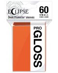 Προστατευτικά καρτών  Ultra Pro - Eclipse Gloss Small Size, Pumpkin Orange (60 τεμ.) - 1t