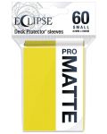 Προστατευτικά καρτών  Ultra Pro - Eclipse Matte Small Size, Lemon Yellow (60 τεμ.) - 1t