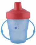 Преходна чаша с дръжки и твърд накрайник Lorelli Baby Care - 210 ml, Μπλε - 1t