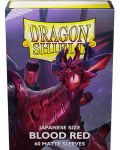 Προστατευτικά καρτών Dragon Shield Sleeves - Small Matte Blood Red (60 τεμ.) - 1t