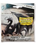 Προστατευτικά καρτών Dragon Shield Perfect Fit Sideloaders Sleeves - Smoke (100 τεμ.) - 1t