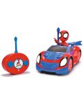 Τηλεκατευθυνόμενο αυτοκίνητο Jada toys Disney - Convertible Roadster με φιγούρα Spidey, 1:24 - 1t