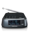 Ηχείο ραδιοφώνου ρολόι Lenco - CR-605BK,μαύρο - 1t