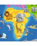 Παζλ Ravensburger 30 κομμάτια - Χάρτης με τα ζώα στον κόσμο   - 3t