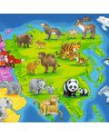 Παζλ Ravensburger 30 κομμάτια - Χάρτης με τα ζώα στον κόσμο   - 5t