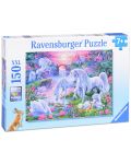 Παζλ Ravensburger 150 XXL κομμάτια - Μονόκεροι στο φως του ηλιοβασιλέματος  - 1t