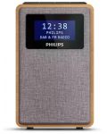 Ραδιοφωνικό ηχείο με ρολόι Philips - TAR5005/10, καφέ - 1t