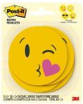 Αυτοκόλλητες σημειώσεις Post-it - Emojis, 4 σχέδια emoticon, 60 φύλλα - 1t