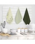 Σετ 9 πετσέτες κουζίνας AmeliaHome - Letyy, 50 x 70 cm, πράσινες - 4t