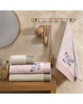 Σετ από 4 πετσέτες TAC - Tiffany Pure,ροζ/μπεζ - 1t