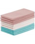 Σετ 9 πετσέτες κουζίνας AmeliaHome - Letyy, 50 x 70 cm, ροζ/λευκό/μπλε - 1t