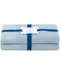 Σετ 2 πετσέτες AmeliaHome - Flos, γαλάζιο - 1t