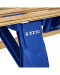Πτυσσόμενο ξύλινο έλκηθρο με πλάτη  - Zizito Olwen, μπλε - 6t