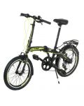 Πτυσσόμενο ποδήλατο κήπου CAMP - Q10, 20", μαύρο/κίτρινο - 1t