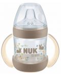 Μπουκάλι χυμού με μύτη σιλικόνης  NUK for Nature - 150 ml, Cream - 1t