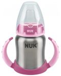 Ανοξείδωτο μπουκάλι Nuk First Choice, 150 ml, ροζ - 1t