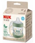 Μπουκάλι χυμού με μύτη σιλικόνης  NUK for Nature - 150 ml, πράσινο - 2t