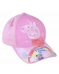 Καπέλο Jockey Cerda - Peppa Pig, 51 εκ., 4+, ανοιχτό ροζ - 1t