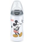 Μπιμπερό Nuk First Choice - Mickey Mouse, με θηλή σιλικόνης, 300 ml, για αγόρι - 1t