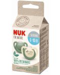 Πιπίλες σιλικόνης NUK for Nature - Green, 6-18 μηνών, 2 τεμάχια - 2t