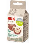 Πιπίλες σιλικόνης NUK for Nature -Κόκκινο, 18-36 μηνών, 2 τεμάχια - 2t