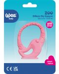 Μασητικό οδοντοφυΐας σιλικόνης  Wee Baby - Zoo, πουλάκι , ροζ - 2t