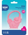 Μασητικό οδοντοφυΐας σιλικόνης  Wee Baby - Zoo, κοάλα, ροζ - 2t