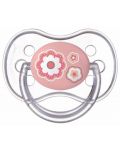 Ανατομική πιπίλα σιλικόνης Canpol - Newborn Baby,0-6 μηνών, ροζ - 1t
