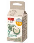 Πιπίλες σιλικόνης NUK for Nature - Πράσινο, 0-6 μηνών, 2 τεμάχια - 2t