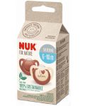 Πιπίλες σιλικόνης NUK for Nature -Κόκκινο, 6-18 μηνών, 2 τεμάχια - 2t