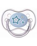 Πιπίλα σιλικόνης Canpol - Newborn Baby, σε σχήμα κερασιού, 6-18 μηνών, μπλε - 1t