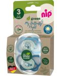 Πιπίλες σιλικόνης NIP Green - Night, 16-32 μηνών, 2 τεμαχίων, μπλε - 4t