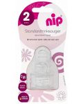 Θήλες σιλικόνης NIP - Anti-colic vent, flow M, 6 m+, 2 τεμάχια - 2t