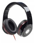 Ακουστικά με μικρόφωνο  Gembird - MHS-DTW-BK, Κόκκινο/Μαύρο - 1t