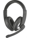 Ακουστικά με μικρόφωνο Trust - Reno, μαύρα - 1t
