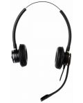 Ακουστικά με μικρόφωνο Addasound - Crystal 2872 Duo, μαύρα - 2t